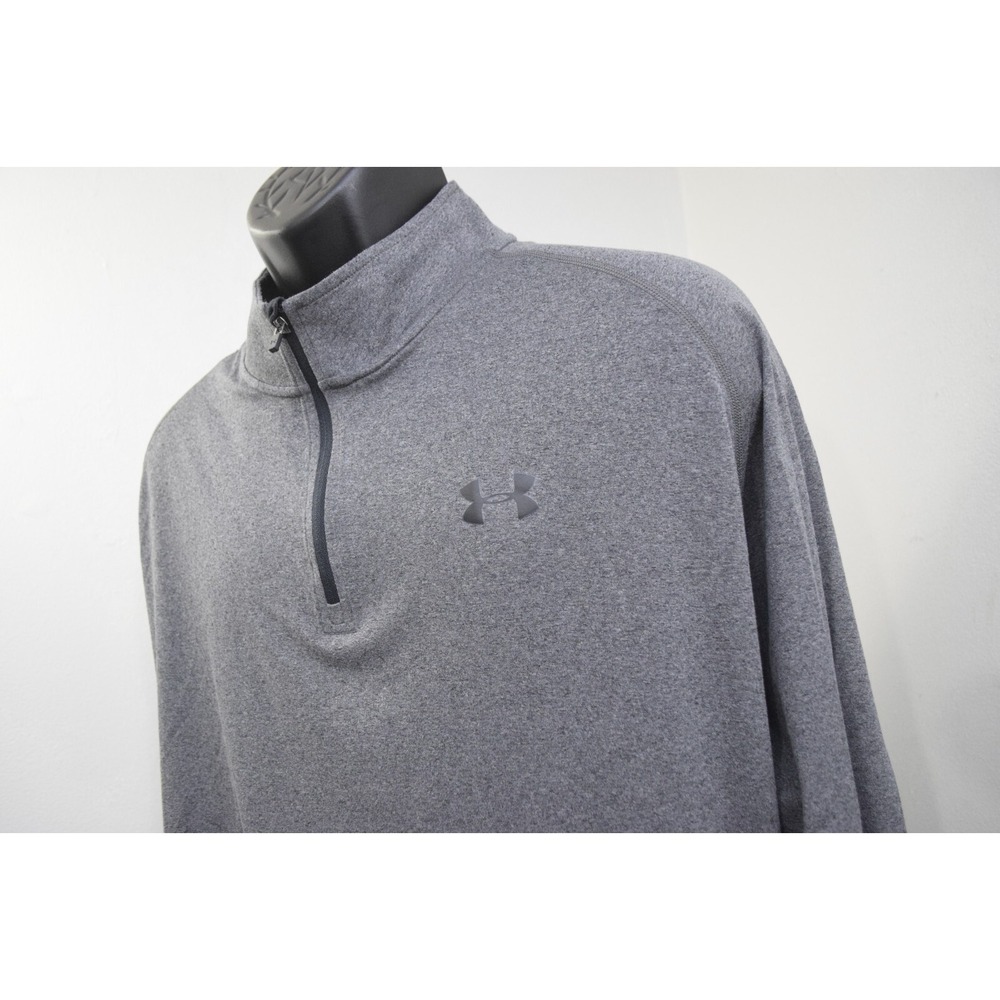 Under Armour Golf Jacket Gray 1/4 Zip HeatGear Loose Long Sleeve Mens‎ 3XL